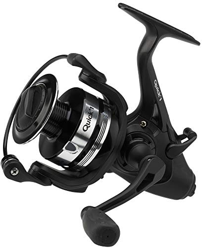 DAM Quick 1 FS, Angelrolle, Spinnrollen, Hochgeschwindigkeits-Angelrolle mit Smooth Drag System für ultimative Leistung, Unisex, Schwarz, 6000