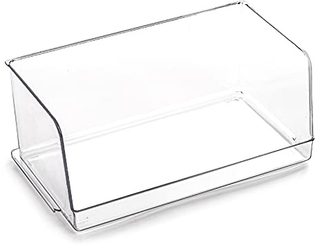 BINO - Contenedor organizador apilable para nevera, congelador y despensa, de plástico transparente para el hogar y la cocina