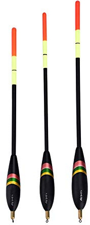 Waggler Posen Vorgebleit Angelschwimmer Set, Grobfischschwimmer, 3-teilig, Gewichtet