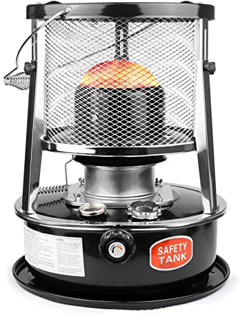 Tragbare Petroleumofen für Innenräume, heizung ohne Strom, kleine Petroleum heizung für Camping Heizung Und Kochen, Brennerofen, schwarz (Color : No Bag)