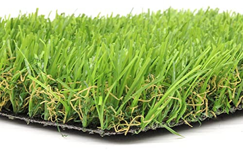 DESHOME - Herbe synthétique pour extérieur et intérieur 10 m² épaisseur 32 mm Rouleau de pelouse synthétique pour extérieur drainant