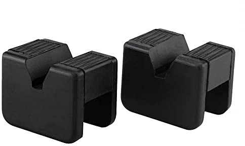 MiOYOOW Jack Stand Pad, 2PCS Rail Pinch Welds Guard, Square Rubber Jack Stand Pad for Cars Vehicles