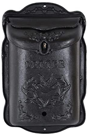 Boîtes aux Lettres Boîtes aux Lettres murales Vintage Post Box avec Couvercle pour intérieur extérieur Drop Box Boîte aux Lettres en Fonte en métal Taille d'ouverture 7,3 x 3 Pouces Plus sûr