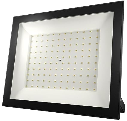 HOFTRONIC - LED Fluter Lumos - 100 Watt 10070 Lumen - 6500K Tageslichtweiß - Ersetzt 400 Watt - 2 Jahre Garantie - LED Strahler außen Schwarz - IK05 Vandalismusschutz - Ultradünn