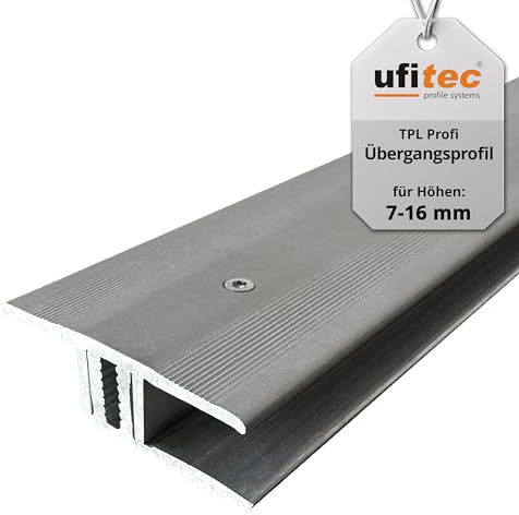 ufitec Profilsystem für Parkett- und Laminatböden - für Belagshöhen von 7-16 mm - viele Farben lieferbar (Übergangsprofil | 90 cm lang | 33 mm Breit, Bronze Hell)
