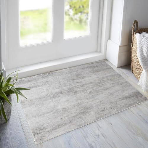 Tinyboy-hbq Alfombras Salon Grande Alfombras de habitacion Moderna 9mm Espesores Pelo Corto Multicolor para Salón,Dormitorio,Felpudo Entrada Casa,Abstracto Marrón Claro/Multi,60x120cm