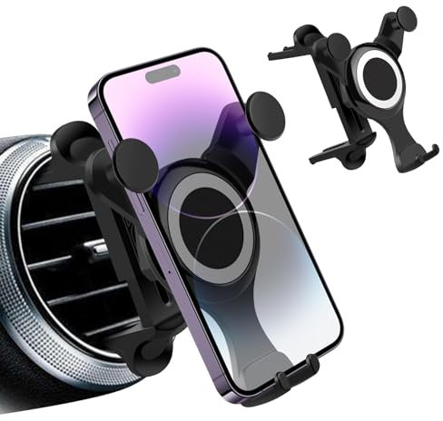 Aeipou Supporto per telefono da auto per Mercedes Benz A/B/C/E/S Mini Cooper Audi-TT Ford Suzuki Mustang Wrangler Swift, supporto rotondo per tutte le prese d'aria circolari iPhone 15/14/13 Pro