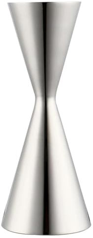 Debrabby Silver Double Jigger Premium Japanese Style Slim Measuring 2 OZ 1 OZ Jigger,Double Cocktail Jigger,Japanese Jigger Bar Tool for Bar Home Party Wine Drink(304 SS)