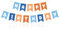 Calkrer Pancarta de Feliz cumpleaños, Pancarta de cumpleaños Azul y Naranja, Pancarta de Feliz cumpleaños, decoración de Fiesta para niños. Decoración para Fiesta, cumpleaños.