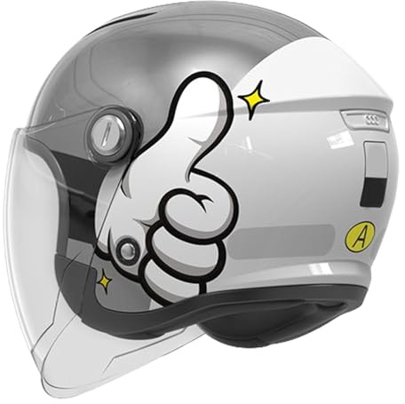 GNIUBBDB Casco Moto Jet per Bambini, Casco Scooter omologato ECE con Visiera Parasole, Casco Moto per Ragazzi e Ragazze dai 3 ai 12 Anni J,52-58CM