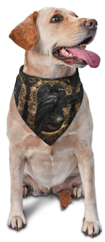 Hundhalsduk, gotiskt kaninporträtt, triangelhaklapp, hundnäsduk, söta hundtillbehör, hundhalsdukar