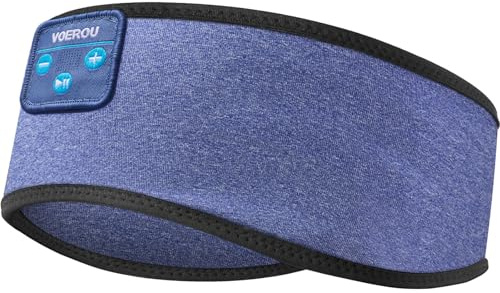 Voerou Auriculares Bluetooth 5.4 para Dormir, Auriculares Inalámbricos con Altavoces Ultrafina y Estéreo, Auriculares para Dormir para Entrenamiento, Correr, Yoga y Meditación, Dispositivos