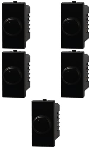 5 MODULI DIMMER, NERO, COMPATIBILE CON BTICINO AXOLUTE, REGOLAZIONE 100W - 1000W, MODULI E FRUTTI 100% COMPATIBILI, MATERIALI DI ALTA QUALITA'