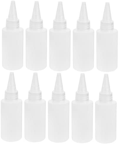 CIMAXIC 100piezas Botellas Dispensadoras De Botellas Flexibles De Plástico Translúcidas Rellenables Para Pintura Pegamento Líquido y Proyectos Diy