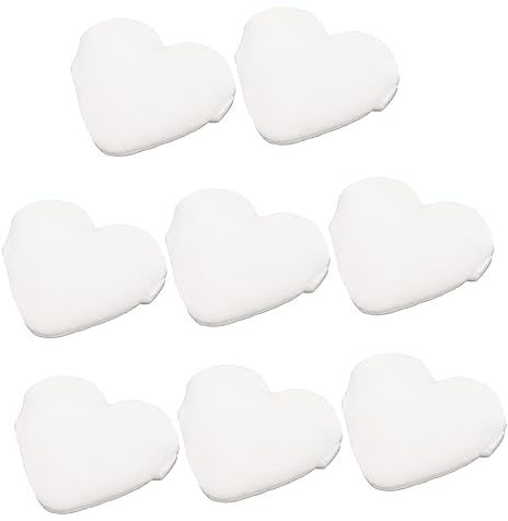 WEKADRIN 8 Piezas Borlas De Polvos Forma De Corazón De Borlas De Maquillaje Para Polvos Sueltos Para Maquillaje
