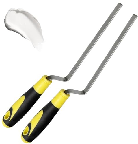 2 Stück Fugenkelle, 11 mm Fugenspachtel aus Metall, Rutschfester Gummigriff, für Mörtelanwendungen und den Hochbau, Präzises Mauern