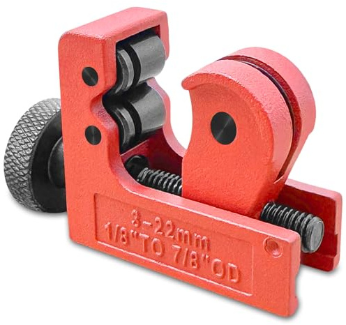 Yonality Mini Coupe-Tube Cuivre 3-22mm, Coupe-tube Réglable, Outil Manuel de Coupe pour Tuyaux, pour la Plomberie, Les Travaux de CVC, Les Réparations Automobiles et les Projets de Bricolage