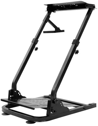 Owneed Racing Wheel Stand Lenkradständer, Lenkrad Gaming Wheel, Spielsitz Rennsitz Racing Sitz, Höhenverstellbar (45–57 cm), Kompatibel mit den Meisten Lenkrädern, Es ist Geeignet für Spielräume