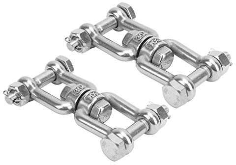 Haofy Grillete Giratorio de Ancla, Conector de Anillo Giratorio Barco, Prevención de Nudos de Cuerda, Acero Inoxidable 304, 2 Piezas para Uso Marino