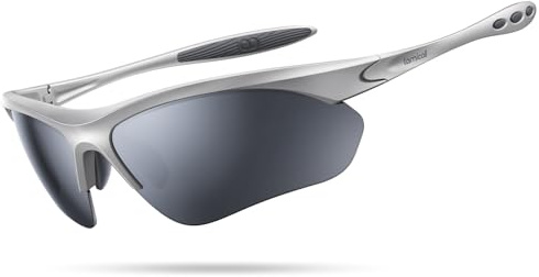 Lamicall Sportbrille Herren, Fahrradbrille Damen, UV400 Sonnenbrille Sport | [22g Ultraleicht & Multifunktional] Polarisierte Schnelle Brille, TR-90 Sport Brille für Fahrrad, Laufen, Rennrad, Autofahren
