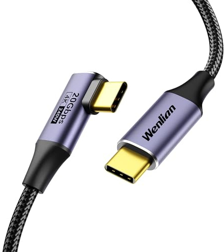 Câble USB C vers USB C, câble de transfert de données USB 3.2 Gen 2 avec vitesse de 20 Gbit/s, câble vidéo USB C 4K, charge rapide PD 240 W, nylon tressé pour iPhone 17/16, Samsung Galaxy S25/S24 (1 m