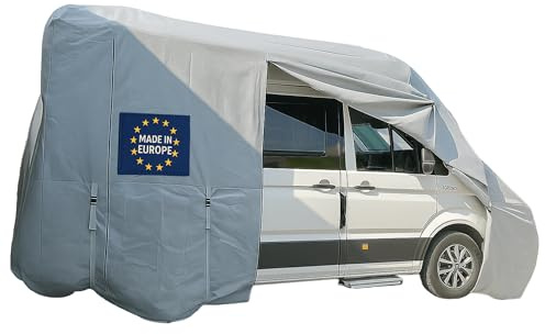 POLCOVER Wohnwagen Abdeckung | UV-resistente Wetterfeste Wohnmobilabdeckung | Langlebig, Schutzhülle & Atmungsaktive | 5-Lagig Wohnwagenplane | Ideal für VW Grand California 600