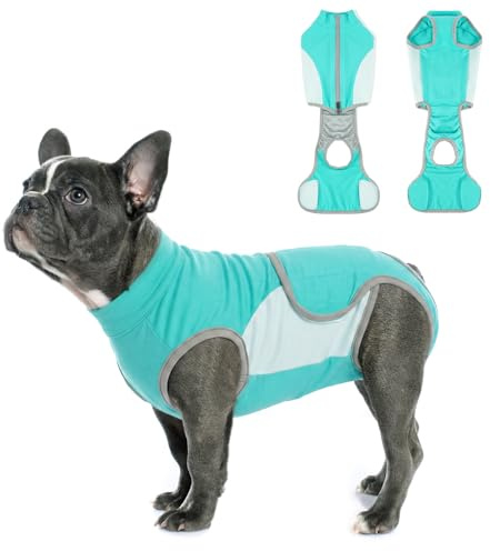 Hunde OP Body – Body nach OP für Hündin & Rüde mit Reißverschluss | Kastration & Sterilisation | nach Operation Leckschutz & Wundschutz | Alternative zur Halskrause | Weiche Baumwolle