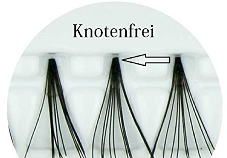 Red Cherry – Enstaka ögonfransar Flare Medium Black ca 10 mm – 60 stycken – konstgjorda ögonfransar – 100 % naturliga – handgjorda – återanvändbara