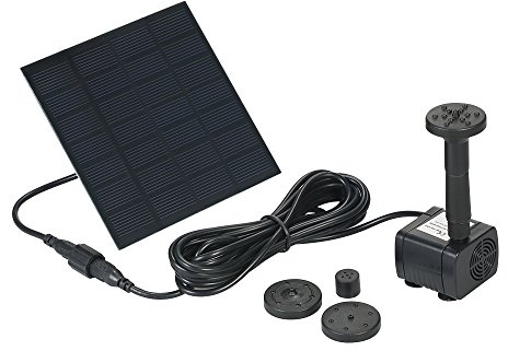 Decdeal 1.12W Fontana da giardino con pompa ad acqua a energia solare 7V 170L/H