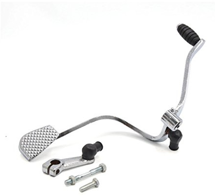 sourcing map 29cm Länge Motorrad Schalthebel Motorrad Schalthebel aus Metall & Gummi Silberton für GS125