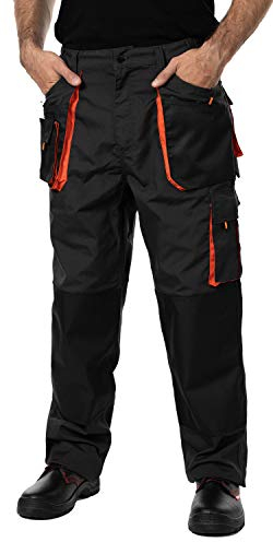 MAZALAT Pantalon de Travail Homme Genouillère - Multi Poches, Grande Taille S-XXXL