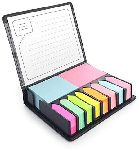 WPRO Haftnotizen Set Vittorio, 2000 Stück, 2 Formate, bunt, selbstklebend, beschreibbar – Sticky Notes, Haftstreifen, Seitenmarker, Pfeilform