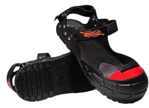 Tiger-Grip VISITOR PREMIUM sur-chaussure de sécurité, noir, large (42-44, rouge), embout de protection, antidérapante