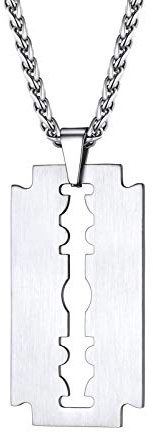 PROSTEEL Collana Uomo Lametta in Acciaio Inossidabile/Placcato Oro/Nero, Catena Regolabile 55cm/3mm, Stile Rock Hip Hop Punk con Confezione Regalo.