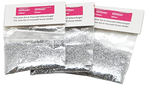 Snowglobe for You - DO IT Yourself Lot de 3 Boules à Neige pour Boules à Neige et Paillettes pour Bricolage