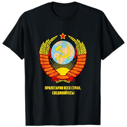 Camisa de martillo y hoz con escudo de la URSS Camiseta