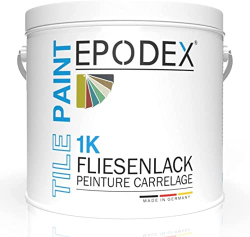 EPODEX® 1K TILE PAINT - Vernice per piastrelle per pareti e soffitti, bagno, cucina, 45 colori bianchi, inodore, senza solventi resistenti all'usura, sconto 1,8-60 kg