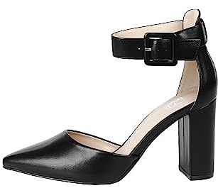 Rio Fiore dampumps, svart/beige/vit, 8,5 cm blockklack, PU-läder, rempumps, 2062A-9-J, Grön, 38 EU