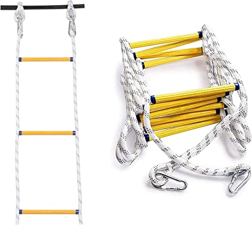 JSY Notfall Feuerleiter Notfall-Feuerleiter mit Haken, schnell einsatzbereit, for Zuhause im Freien Feuer Rettungsleiter (Color : 18m)