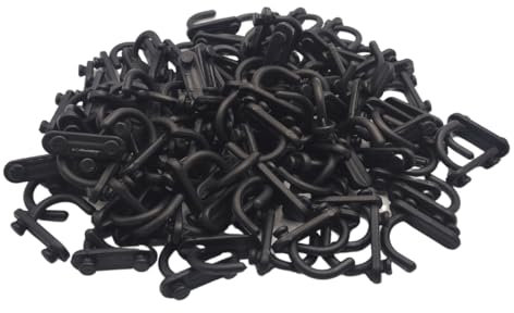 TEKLiNe 100 Ganci Nylon Uncino per Pannelli Forati Portautensili, Ganci in Nylon a Uncino Porta Utensili per Appendere Utensili Attrezzi Officina Organizzazione Spazio di Lavoro