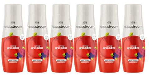 Sodastream Lot de 6 Concentrés Grenadine Sans Sucres pour Sodastream