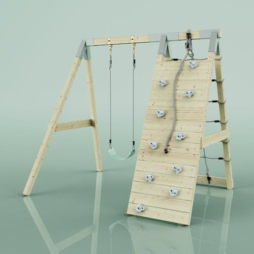 PolarPlay Klettergerüst Chamäleon aus Holz in Grün