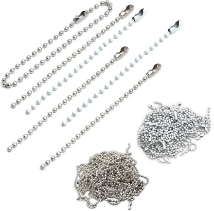 DHSBGWSX 200 Colgantes de Cadena de Bolas, Cadena de Cuentas de 10 cm (Wit)