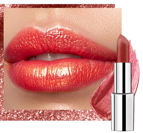 BEAUTY SEARCHER Barra de Labios, Bálsamo Labial Brillante Hidratante Nude Velvet Red Hidratación Duradera Maquillaje de Lujo en Barra # 08