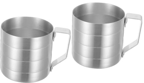PRETYZOOM 2 Pz Misurino Contenitore Di Misurazione Brocca Per Montalatte Tazza Di Miscelazione Tazza Graduata Da Cucina Tazza Di Con Scala Forniture Per Panetteria Alluminio