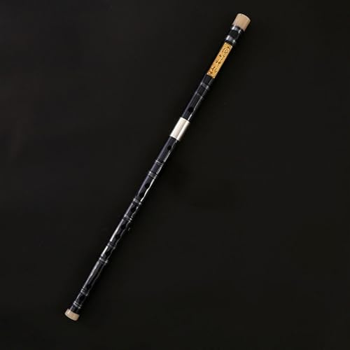 Bambusflöte Professionelle Flöte, Bambusflöte Querflöte C/D/E/F/G-Stimmungsprüfung Anfänger Zero Foundation Nationales Musikinstrument(Black,B Key)