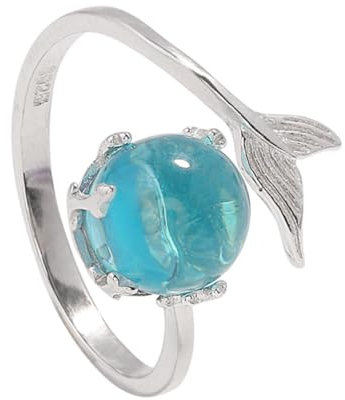 ANDRESLAD Meerjungfrauen Zinklegierungsring Verstellbar Damenmodering Alltag Schmuck Geschenk