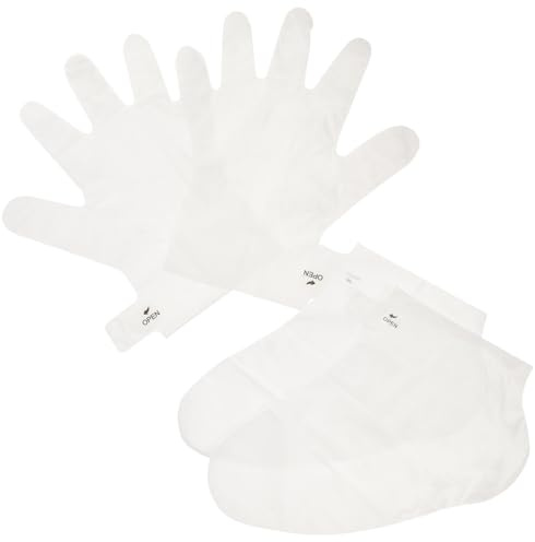 HAPINARY 2stücke Feuchtigkeitsspendende Hand und Fußmaske Peelende Cremehandschuhe für Trockene Haut Pack für Spa-pflege und Nagelhautentfernung
