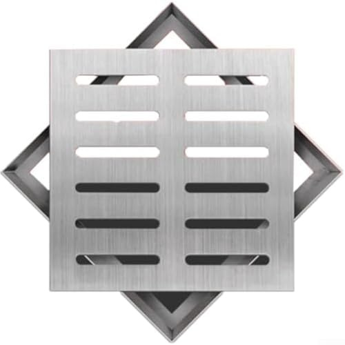 Thick Square Cast Iron Gully Grid/Grate Heavy Duty Drain Cover Black, Stainless Steel Square Drain Cover Heavy Duty Sewage Grate(200mm)