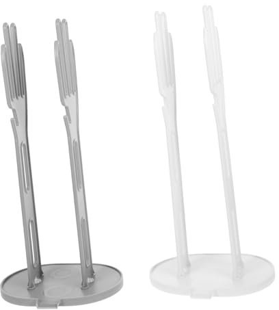 Didiseaon 2pcs Kitchen Glove Holder and Towel Drying Rack Drip Base, Plastic Glove Hanging Stand for Kitchen and Bathroom Storage